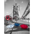 thumbnail image 2 of Colorful umbrellas on Tower bridge, London, UK Poster Print by Assaf Frank (9 x 12), 2 of 2