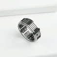 thumbnail image 3 of Qarigey Anillo giratorio Bagua moda Punk banda anillos ancho titanio acero joyería encanto boda hombres amante dedo accesorios Ropa, zapatos y accesorios Miscelánea  8 # como se muestra Qarigey  AP016423-02, 3 of 6