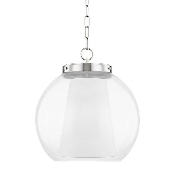 -15W 1 Led Large Pendant in Modern Style-15 inches Wide By 16.5 inches High-Polished Nickel Finish Bailey Street Home 735-Bel-4366111