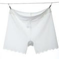 thumbnail image 2 of Calzoncillos de mujer de seda de hielo, bragas de talla grande, calzoncillos de seguridad transpirables, calzoncillos, lencería, ropa interior, blanco, 3XL Jumpingount AP001217-09B, 2 of 7