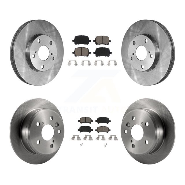CMX Front Rear Disc Brake Rotors and Ceramic Pads Kit for Car Toyota Camry Solara K8C-100834