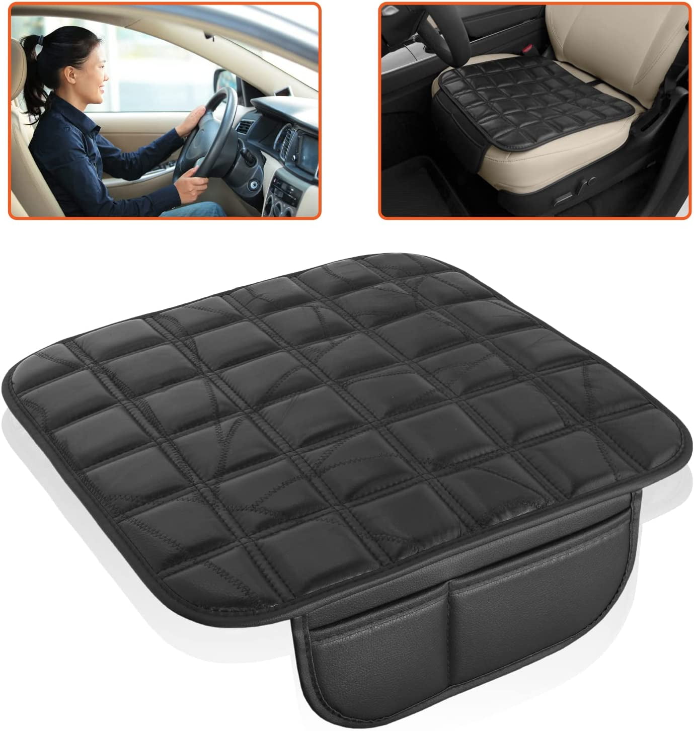 ZHOOGE Car Seat Cushion, Car Seat Pad for Sciatica Tailbone Pain Relief, Memory Foam Driver Seat Cushion to Improve Driving View, Seat Cushion