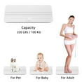 thumbnail image 5 of Unipaws Pet Scale 220lbs - Dog Scale with Backlit LCD & Tempered Glass, AiLink App for Weight Tracking, lb/kg/st - for Home, Vet Clinic, Small Medium Dogs, 5 of 7