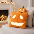 thumbnail image 5 of Halloween Pumpkin Costume, Wearable Blanket Hoodie Cozy Plush Lounger Robe, Pajamas Pumpkin Costume Loungewear Halloween Cosplay Costume, 5 of 6