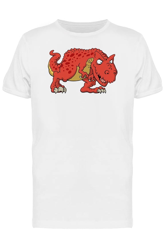 Cool Red T Rex Cartoon T-Shirt Men -Image by Shutterstock, Male Small