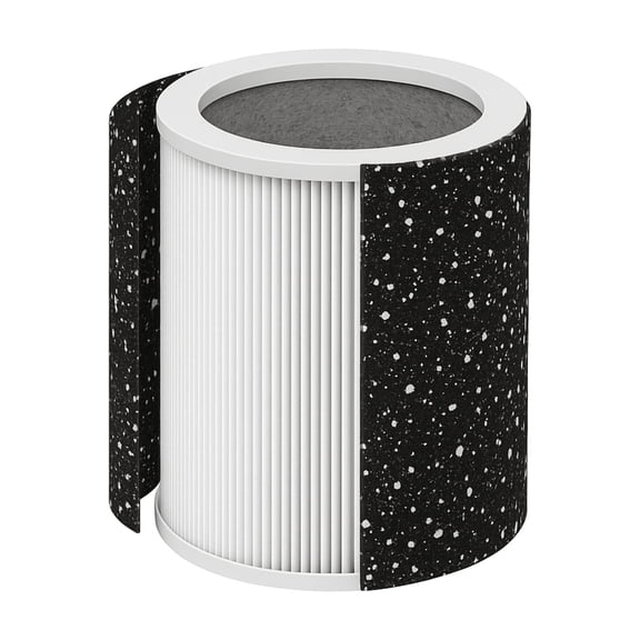 Nispira 3-In-1 H-HF400-VP True HEPA Activated Carbon Pre-Filter Replacement For Hunter Cylindrical Tower Air Purifier HP400 Series H-PF400 | Removes Smoke, Dust, VOCs | 1 Pack