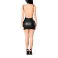 thumbnail image 4 of Gvmfive Women Faux Leather Party Dress Sleeveless Backless Bodycon Mini Dress, 4 of 8