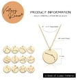 thumbnail image 2 of Valloey Rover 14K Gold Plated Astrology Sign Round Disc 12 Constellation Pendant Necklace Jewerly Gift for Women, 2 of 7