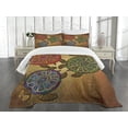 thumbnail image 3 of Ambesonne Ethnic Quilted Bedspread Set 3 Pcs, 3 Turtles Ornamental, King Size, Multicolor, 3 of 5