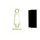 thumbnail image 2 of Cartel acrílico para baño | Señalización impermeable para puerta de baño | Letras e íconos claros para fácil reconocimiento | Autoadhesivo | Estilo moderno | Decoración duradera para baño | 1 unidad, 2 of 5
