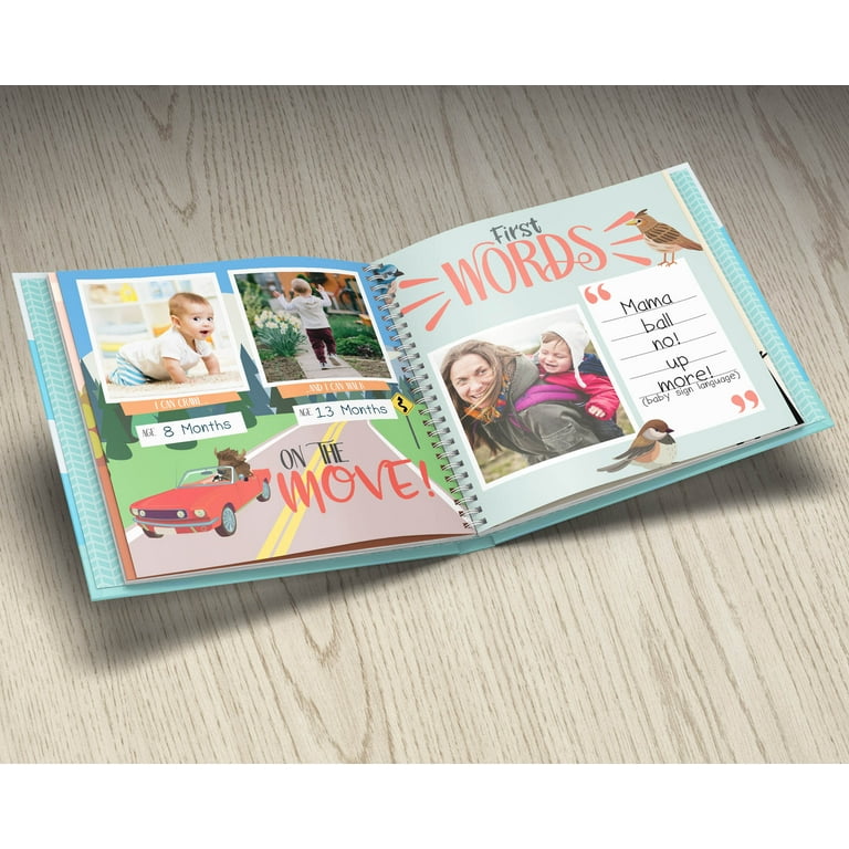 First Year Baby Memory Book Journal Scrapbook, Photo Album