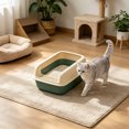 thumbnail image 6 of Open Top High Side Cat Litter Box, Semi-Enclosed Removable Pet Litter Tray, High-Sided Design Prevents Urine Leakage, Non-Stick, Easy to Clean, Indoor Cats Litter Pan, 6 of 6