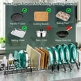 thumbnail image 7 of Behome Pots and Pans Organizer Under Cabinet, Expandable Pot Lid Organizer Holder with 10 Adjustable Dividers, Kitchen Pot Pan Lid Rack Storage Holder Organizers, Black, 7 of 7