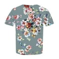 thumbnail image 6 of Patlollav Summer Tops For Women 2024 Casual Plus Size Tshirt Elegant Floral Print Tunic Shirts Cozy Summer Going Out Blouses, 6 of 6