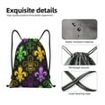 thumbnail image 3 of Yiaed Mardi Gras1 Print Drawstring Bags Drawstring Backpack Bulk String Back Pack Gym Sport Bag-Small, 3 of 5