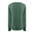 thumbnail image 6 of miqiqism Simple Soft Sweatshirts for Women Comfy Crew Neck Long Sleeve Sweatshirt Juniors Casual Basic Pullover Sweater Tops Fashion Solid Loose Tunic Pullover Top,Army Green,Small, 6 of 6