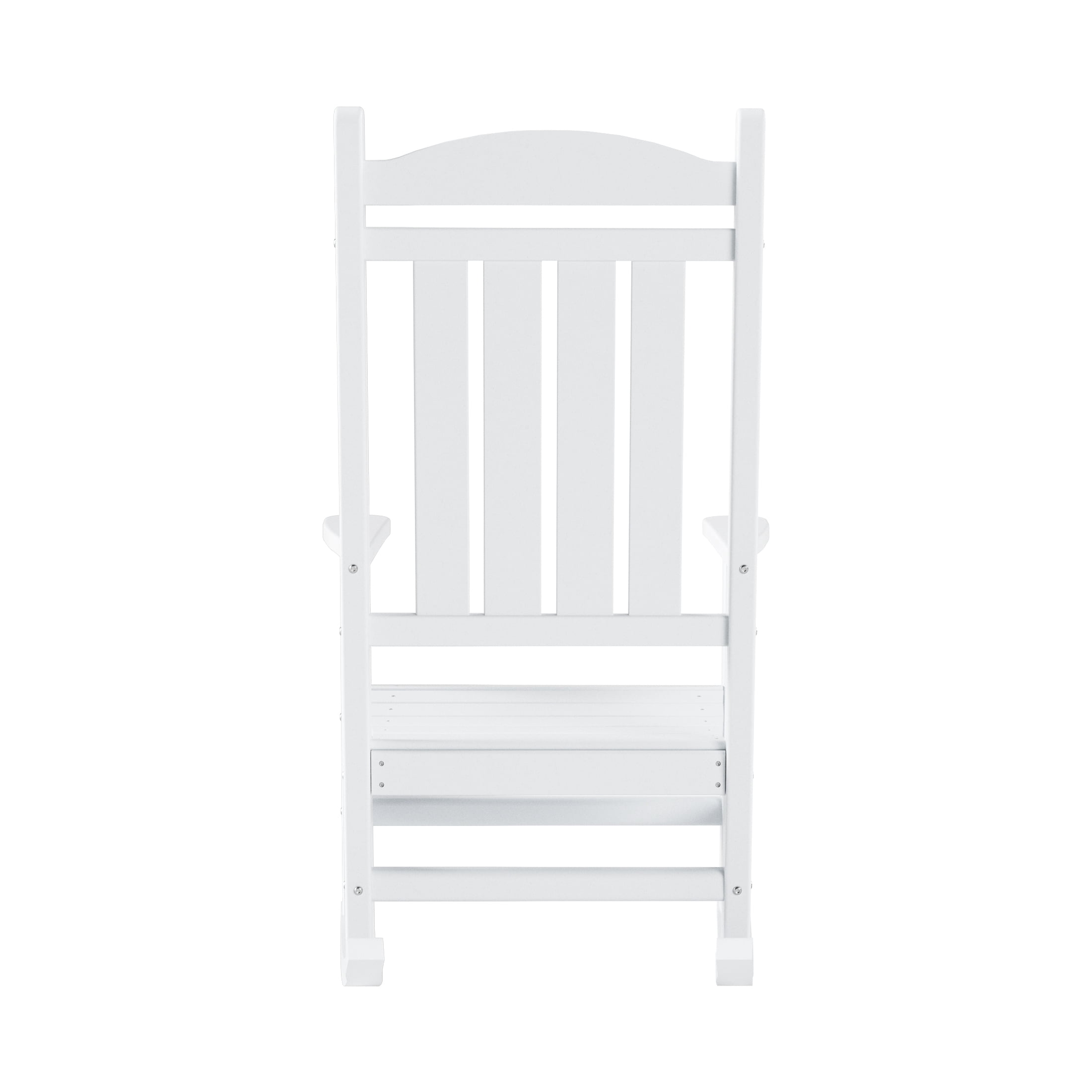 GARDEN Classic Plastic Adirondack Porch Rocking Chair, White