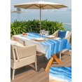 thumbnail image 4 of Outdoor Tablecloth with Umbrella Hole & Zipper, Blue Beach Coastal Rectangle Tablecloth 60x120 Inch, Summer Nautical Seaside Ocean Ombre Patio Table Cover Waterproof Table Cloth for Picnic/Party, 4 of 7