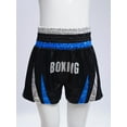 thumbnail image 3 of SiiRoh Kids Boys Muay Thai Boxing Shorts Metallic MMA Kickboxing Fight Shorts Workout Training Bottoms Blue&Silver 16, 3 of 7