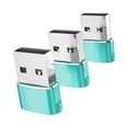 thumbnail image 4 of 3 piezas 3.1 a USB 2.0 Adaptador de enchufe de transferencia rápida de datos hembra a macho para Verde, 4 of 9