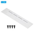 thumbnail image 3 of Uxcell 8"x2" Rectangle Air Vent Cover Door Grille Ventilation Cover Louvered with Screws for Cabinet Silver Tone, 3 of 6