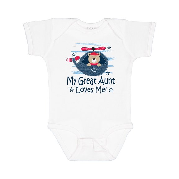 Inktastic My Great Aunt Loves Me Nephew Bear Boys Baby Bodysuit