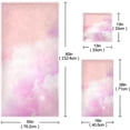 thumbnail image 2 of Coolnut 3 PCS Towel Pink Clouds Cotton Bath Towel Set (1 Bath Towel, 1 Hand Towel, 1 Washcloth) for Bathroom, Super Soft and Quick Dry Towels, 2 of 6