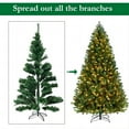 thumbnail image 3 of Fenbeli Pre-Lit Artificial Christmas Tree 6ft with 300 Clear Incandescent Mini Lights, Indoor Green, 3 of 9