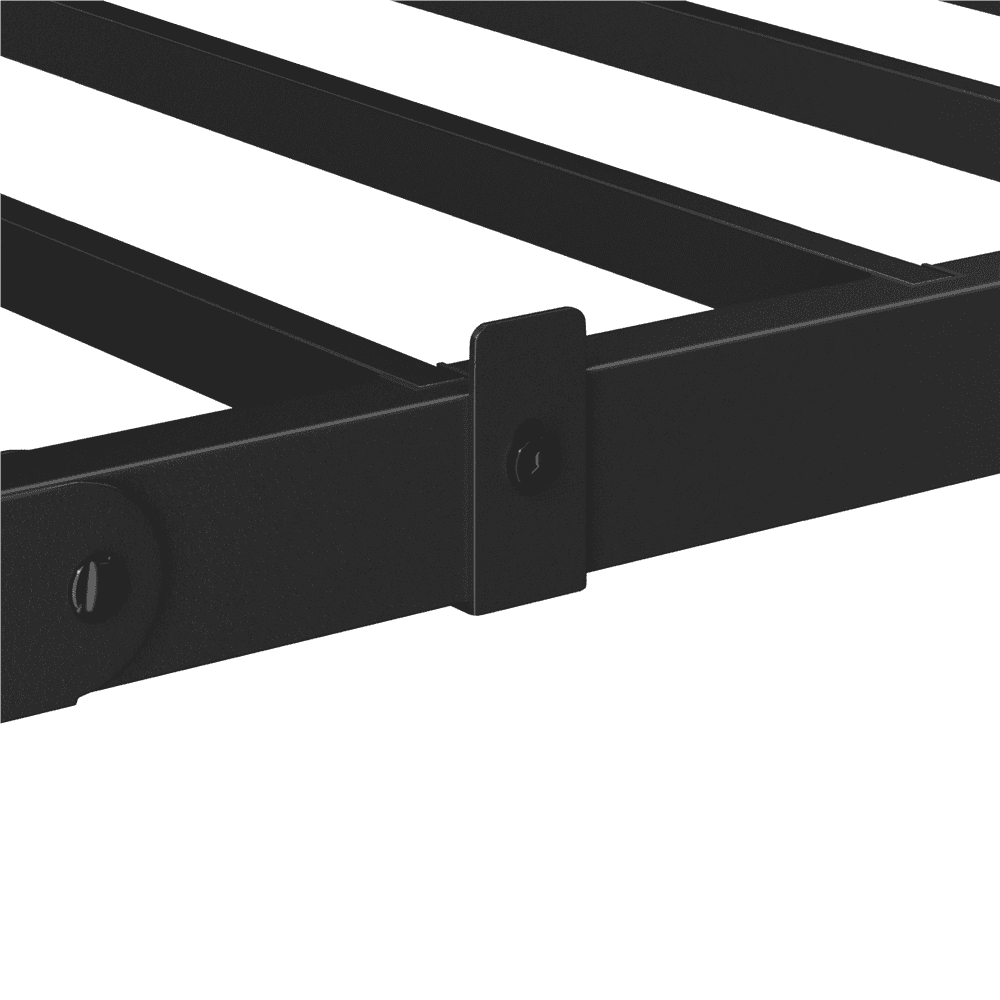Alden Design Full Size 16.5" Metal Platform Bed Frame, No Box Spring Needed, Adult, Black