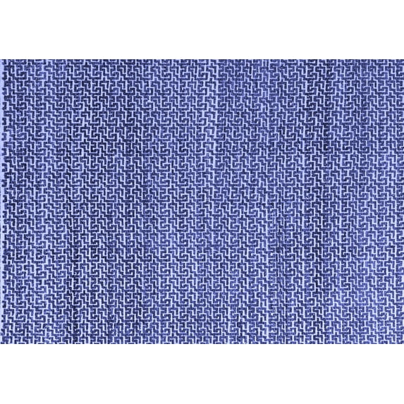 Ahgly Company Indoor Rectangle Abstract Blue Modern Area Rugs, 8' x 10'