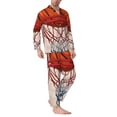thumbnail image 2 of Sikiie Basketball Shot Mens Pajama Set, Soft Warm Long Sleeve Sleepwear, Cozy Button-Down Pjs for Men-Small, 2 of 7