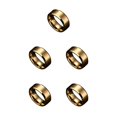 thumbnail image 2 of Qarigey Anillos para parejas Unisex de acero inoxidable, joyería sencilla para novia, portátil, esposa, marido, regalos, accesorios, tamaño Type2 NO2, 2 of 6