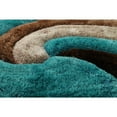 thumbnail image 4 of MDA Home Mateos Shag Brown/Cream/Blue Polyester Area Rug - 8' X 10', 4 of 5