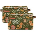 thumbnail image 2 of FREEAMG Fox and The Flower Storage Basket, Durable Canvas Organizer With Handles Large Collapsible Storage Bins Boxes for Home Office - 2 Pack, 2 of 7