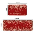 thumbnail image 5 of Sm:)e Holly Pine Branches Leaves Merry Christmas Kitchen Mats Set of 2, Winter Decor Low-Profile Kitchen Rugs for Floor - 17x29 and 17x47 Inch, 5 of 7