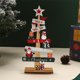 thumbnail image 1 of Christmas Table Centerpiece Decoration | Wooden Snowman Santa Claus Holiday Décor | Merry Christmas Tabletop Ornament | Durable Wood | Festive Design | 1pc | 8.46x4.13x0.39in, 1 of 6
