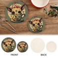 thumbnail image 4 of Cute Demon on Cup Pot Holders Trivets Set of 2 Cotton Hot Pads Mats for Hot Dishes Pots Pans Kitchen Cooking 7" 9.5", 4 of 7