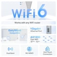 thumbnail image 3 of Extensor de alcance WiFi 6 TP-Link AX1800 con puerto Ethernet RE615X, 3 of 6