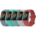 thumbnail image 1 of MYKOMI 5PCS Bands Compatible with Fitbit Charge 6/Charge 5 Straps Replacement Soft Silicone Wristbands Armbands Accessory for Women Men,Small/Large Size, 1 of 7