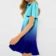 thumbnail image 3 of WILLBEST Vestidos para Mujer Verano Vestido Casual de Mujer Manga Corta Dobladillo Acampanado Vacaciones Uso Diario Básico Degradado Verano Primavera Otoño Atuendo Mediana​​, 3 of 3