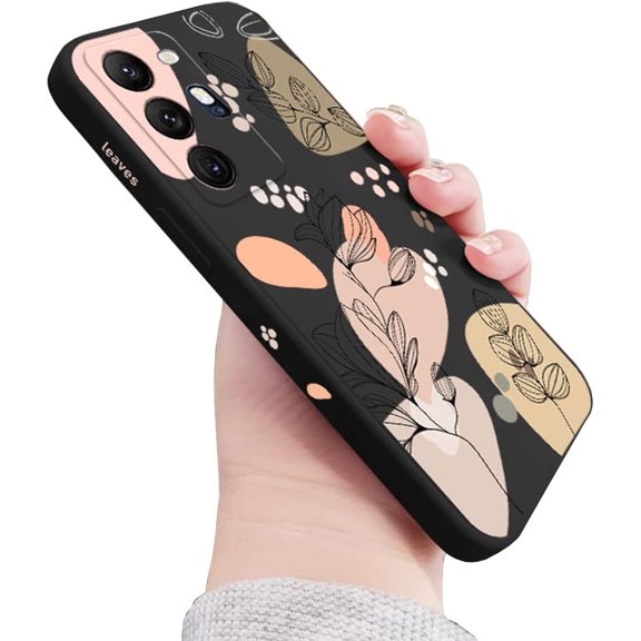 Galaxy Note 20 Ultra Case for Women Girls Cute Plants Leaf Camera Lens Protector Soft TPU Bumper Rubber Silicone Shockproof Protective Cover Phone Case for Samsung Galaxy Note 20 Ultra-Black
