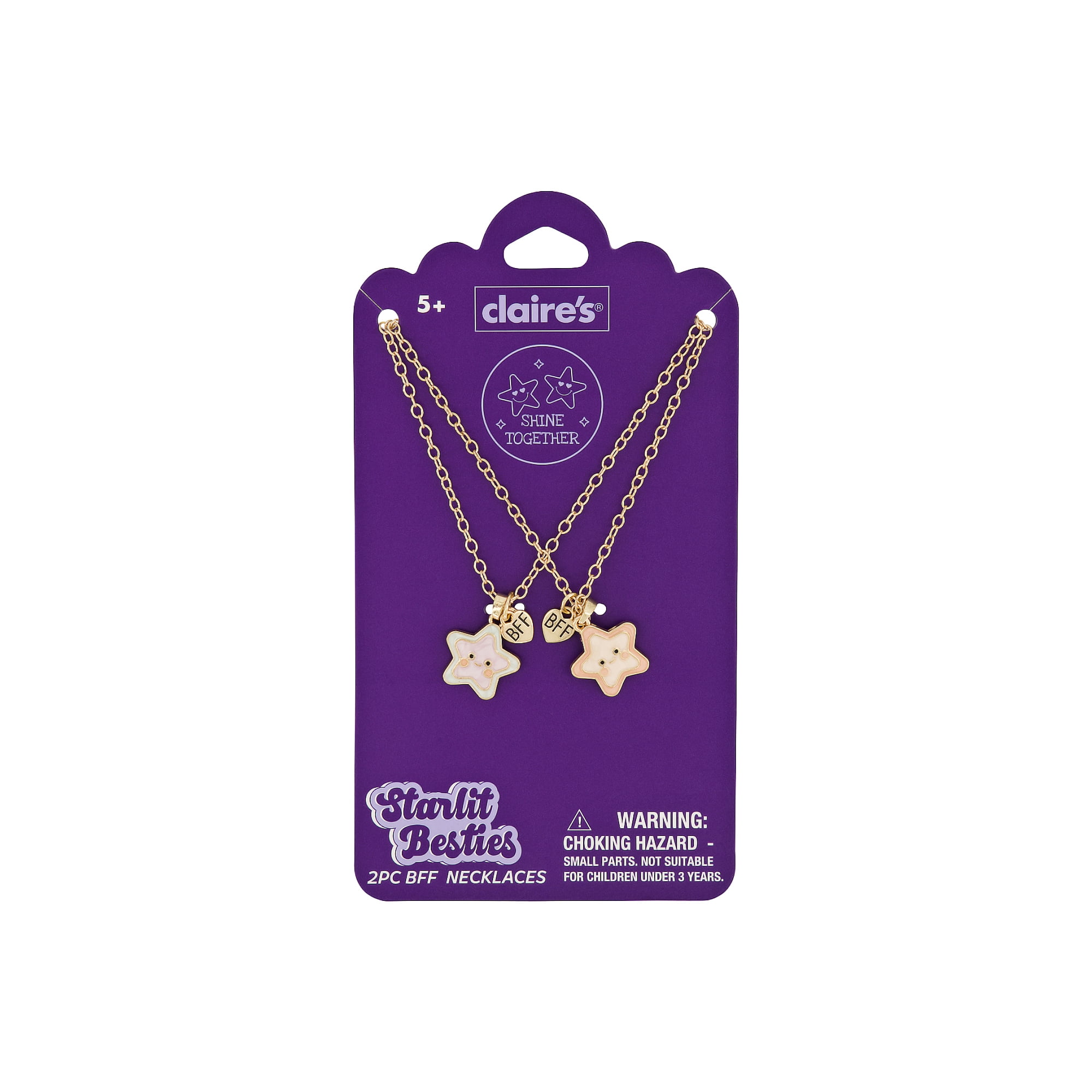 Claire's Best Friends Necklace Set - Stars, 2pcs