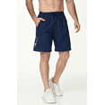 thumbnail image 4 of Zehisen Men's Athletic Shorts Zipper Pockets Quick Dry Lightweight Workout Running Basketball Shorts Navy M, 4 of 9