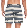 thumbnail image 2 of FORMRS Mens Swim Trunks Mesh Liner Quick Dry Casual Beach Board Shorts with Pockets, Sizes S-2XL, Dark Sharks, 2 of 9