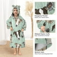 thumbnail image 4 of joogoo Wearable Blanket Hoodie for Dogs Cartoon Heads Oversized Sherpa Hooded 3-14 YR M, 4 of 7