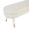 thumbnail image 2 of TOV Furniture Betty Cream Velvet Bench With Gold Tipped Legs, 2 of 2
