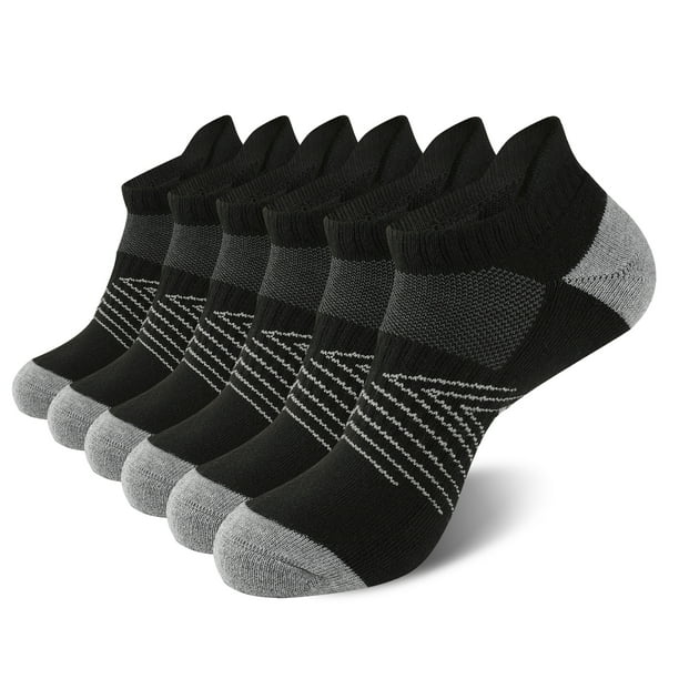 EALLCO Men's Athletic Ankle Socks Mens Cushioned Breathable Low Cut