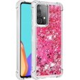 thumbnail image 3 of Compatible with Samsung Galaxy A52 5G Case Glitter Liquid Cute Clear Phone Case Floating Quicksand Shockproof Protective Bumper Silicone TPU Case for Samsung Galaxy A52 5G Love Pink YB, 3 of 12