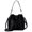 Black, variant on DTOWER Women Bucket Bag Faux Leather Shoulder Bag Solid Color Tassel Drawstring Crossbody Pouch