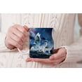 thumbnail image 7 of WIRESTER 11 Oz Ceramic Tea Cup Coffee Mug With Handgrip for Gifts, Wolf Pack Moon, 7 of 7